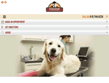 Tablet Screenshot of paradiseanimalhospital.com